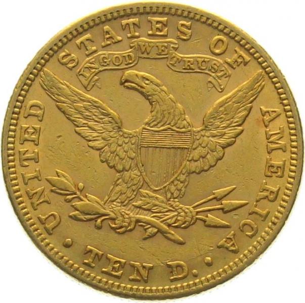 USA 10 $ 1881 o. Mzz. - Coronet Head