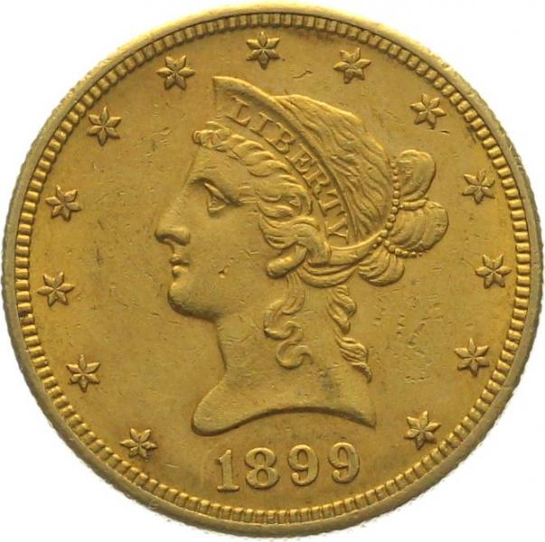 USA 10 $ 1899 O - Coronet Head