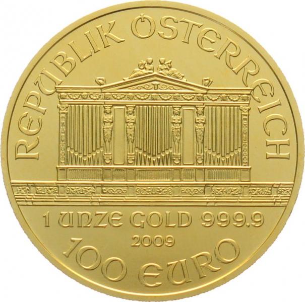 Österreich 100 Euro 2009 - Wiener Philahrmoniker 1 Unze